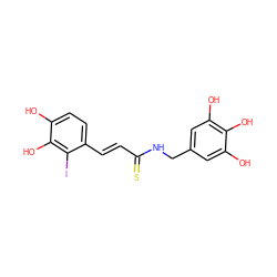 Oc1cc(CNC(=S)/C=C/c2ccc(O)c(O)c2I)cc(O)c1O ZINC000096172818