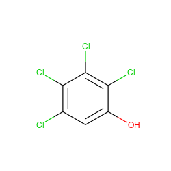 Oc1cc(Cl)c(Cl)c(Cl)c1Cl ZINC000000158340