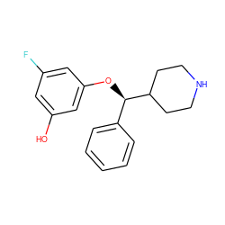 Oc1cc(F)cc(O[C@H](c2ccccc2)C2CCNCC2)c1 ZINC000013531041