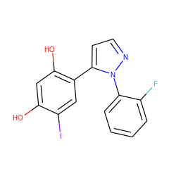 Oc1cc(O)c(-c2ccnn2-c2ccccc2F)cc1I ZINC000116711447