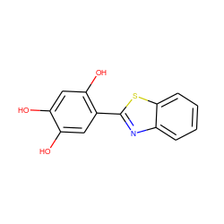 Oc1cc(O)c(-c2nc3ccccc3s2)cc1O ZINC000072175140