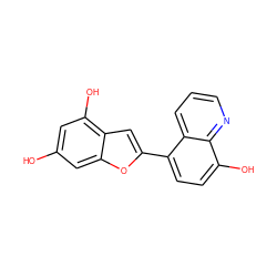 Oc1cc(O)c2cc(-c3ccc(O)c4ncccc34)oc2c1 ZINC000653760633