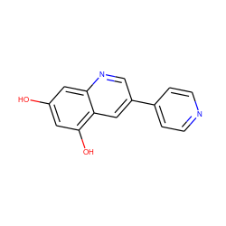 Oc1cc(O)c2cc(-c3ccncc3)cnc2c1 ZINC000013738183