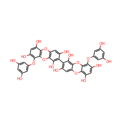 Oc1cc(O)cc(Oc2c(O)cc(O)c3c2Oc2c(cc(O)c(-c4c(O)cc5c(c4O)Oc4c(Oc6cc(O)cc(O)c6)c(O)cc(O)c4O5)c2O)O3)c1 ZINC000085488749