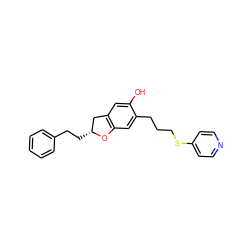 Oc1cc2c(cc1CCCSc1ccncc1)O[C@H](CCc1ccccc1)C2 ZINC000013453320