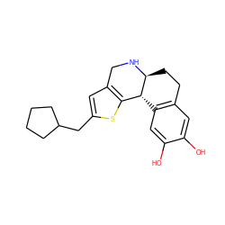 Oc1cc2c(cc1O)[C@@H]1c3sc(CC4CCCC4)cc3CN[C@H]1CC2 ZINC000013762014