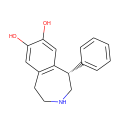 Oc1cc2c(cc1O)[C@H](c1ccccc1)CNCC2 ZINC000001572556