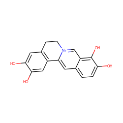 Oc1cc2c(cc1O)-c1cc3ccc(O)c(O)c3c[n+]1CC2 ZINC000004654676