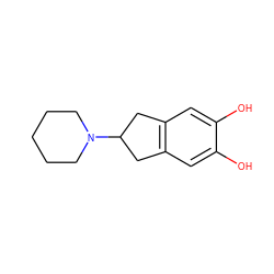 Oc1cc2c(cc1O)CC(N1CCCCC1)C2 ZINC000036295020