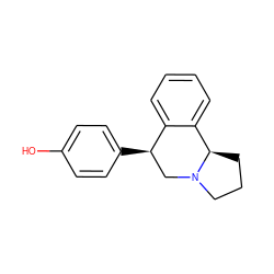 Oc1ccc([C@@H]2CN3CCC[C@@H]3c3ccccc32)cc1 ZINC000029239611