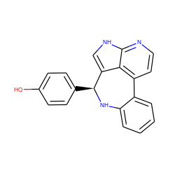 Oc1ccc([C@@H]2Nc3ccccc3-c3ccnc4[nH]cc2c34)cc1 ZINC000045369546