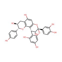 Oc1ccc([C@H]2Oc3c(c(O)cc4c3[C@H]3c5c(O)cc(O)cc5O[C@@](c5ccc(O)c(O)c5)(O4)[C@@H]3O)C[C@@H]2O)cc1 ZINC000049889004