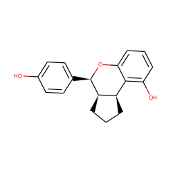 Oc1ccc([C@H]2Oc3cccc(O)c3[C@H]3CCC[C@H]32)cc1 ZINC000028821981