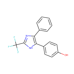 Oc1ccc(-c2[nH]c(C(F)(F)F)nc2-c2ccccc2)cc1 ZINC000028565011