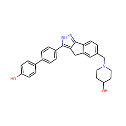 Oc1ccc(-c2ccc(-c3[nH]nc4c3Cc3cc(CN5CCC(O)CC5)ccc3-4)cc2)cc1 ZINC000028714090