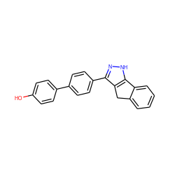 Oc1ccc(-c2ccc(-c3n[nH]c4c3Cc3ccccc3-4)cc2)cc1 ZINC000028822247