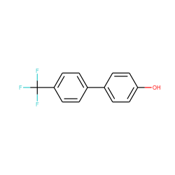 Oc1ccc(-c2ccc(C(F)(F)F)cc2)cc1 ZINC000013840578