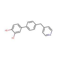 Oc1ccc(-c2ccc(Cc3ccncc3)cc2)cc1O ZINC000053313071