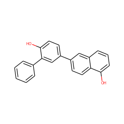 Oc1ccc(-c2ccc3c(O)cccc3c2)cc1-c1ccccc1 ZINC000073161137