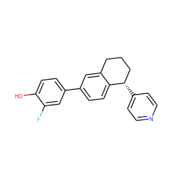 Oc1ccc(-c2ccc3c(c2)CCC[C@@H]3c2ccncc2)cc1F ZINC000040974048