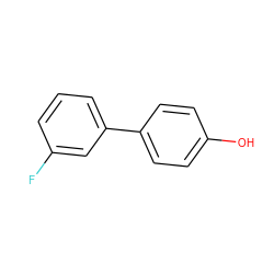 Oc1ccc(-c2cccc(F)c2)cc1 ZINC000013840554