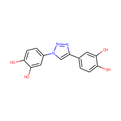 Oc1ccc(-c2cn(-c3ccc(O)c(O)c3)nn2)cc1O ZINC000142479947