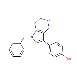 Oc1ccc(-c2cn(Cc3ccccc3)c3c2CNCC3)cc1 ZINC000066112087