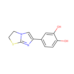 Oc1ccc(-c2cn3c(n2)SCC3)cc1O ZINC000000446570