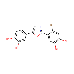 Oc1ccc(-c2cnc(-c3cc(O)c(O)cc3Br)o2)cc1O ZINC000142487020