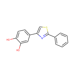 Oc1ccc(-c2csc(-c3ccccc3)n2)cc1O ZINC000000456134