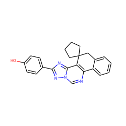 Oc1ccc(-c2nc3c4c(ncn3n2)-c2ccccc2CC42CCCC2)cc1 ZINC000013125504