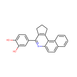 Oc1ccc(-c2nc3ccc4ccccc4c3c3c2CCC3)cc1O ZINC000013125138