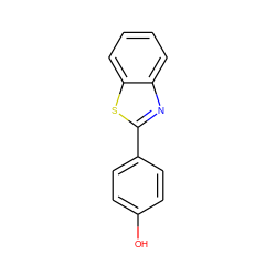 Oc1ccc(-c2nc3ccccc3s2)cc1 ZINC000013130213