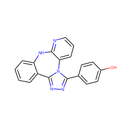 Oc1ccc(-c2nnc3n2-c2cccnc2Nc2ccccc2-3)cc1 ZINC000096173950