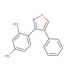 Oc1ccc(-c2nocc2-c2ccccc2)c(O)c1 ZINC001772636137