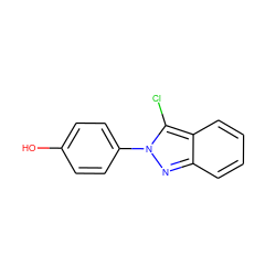 Oc1ccc(-n2nc3ccccc3c2Cl)cc1 ZINC000013609466