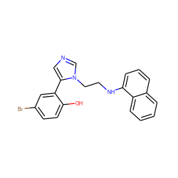 Oc1ccc(Br)cc1-c1cncn1CCNc1cccc2ccccc12 ZINC000653850786