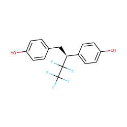 Oc1ccc(C[C@@H](c2ccc(O)cc2)C(F)(F)C(F)(F)F)cc1 ZINC000013470350