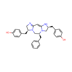 Oc1ccc(C[C@H]2CN3C(=CC4=NC[C@H](Cc5ccc(O)cc5)N4C[C@@H]3Cc3ccccc3)N2)cc1 ZINC000473108254