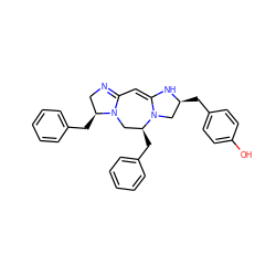 Oc1ccc(C[C@H]2CN3C(=CC4=NC[C@H](Cc5ccccc5)N4C[C@@H]3Cc3ccccc3)N2)cc1 ZINC000473097069