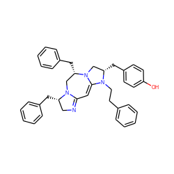 Oc1ccc(C[C@H]2CN3C(=CC4=NC[C@H](Cc5ccccc5)N4C[C@@H]3Cc3ccccc3)N2CCc2ccccc2)cc1 ZINC000473107473