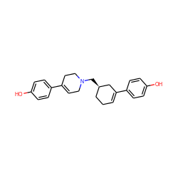 Oc1ccc(C2=CCN(C[C@@H]3CCC=C(c4ccc(O)cc4)C3)CC2)cc1 ZINC000013603955