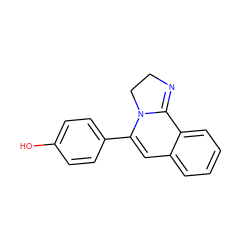 Oc1ccc(C2=Cc3ccccc3C3=NCCN23)cc1 ZINC000013740211