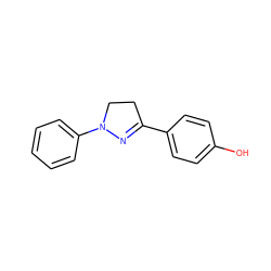 Oc1ccc(C2=NN(c3ccccc3)CC2)cc1 ZINC000038235451