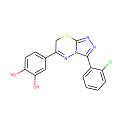 Oc1ccc(C2=Nn3c(nnc3-c3ccccc3Cl)SC2)cc1O ZINC000003911145