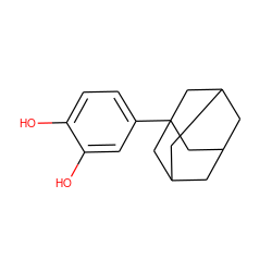 Oc1ccc(C23CC4CC(CC(C4)C2)C3)cc1O ZINC000005248852