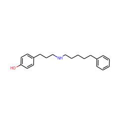 Oc1ccc(CCCNCCCCCc2ccccc2)cc1 ZINC000013780998