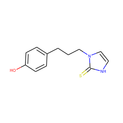 Oc1ccc(CCCn2cc[nH]c2=S)cc1 ZINC000027876457