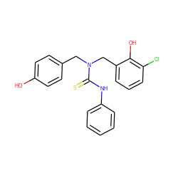 Oc1ccc(CN(Cc2cccc(Cl)c2O)C(=S)Nc2ccccc2)cc1 ZINC000045352014