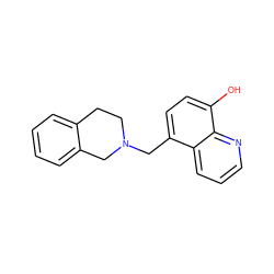 Oc1ccc(CN2CCc3ccccc3C2)c2cccnc12 ZINC000019804642